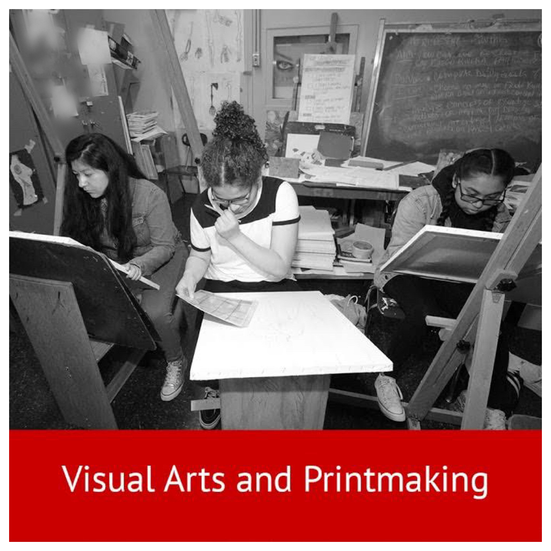Clinton students sketching in an art classroom